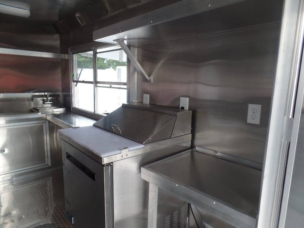 8.5′ x 22′ Concession Food White BBQ Porch Trailer With Appliances — photo 6