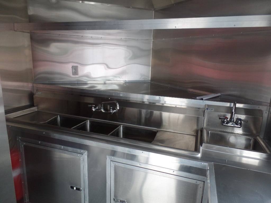 8.5′ x 22′ Concession Food White BBQ Porch Trailer With Appliances — photo 8
