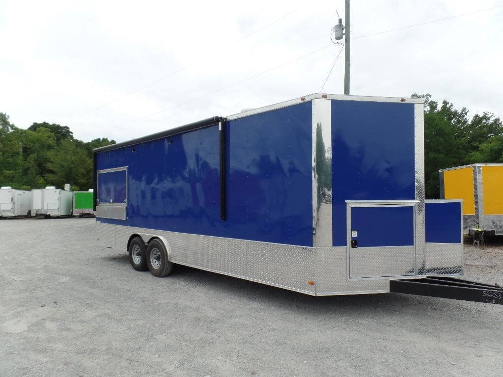 8.5′ x 24′ Blue Catering Event Concession Food Trailer — photo 3