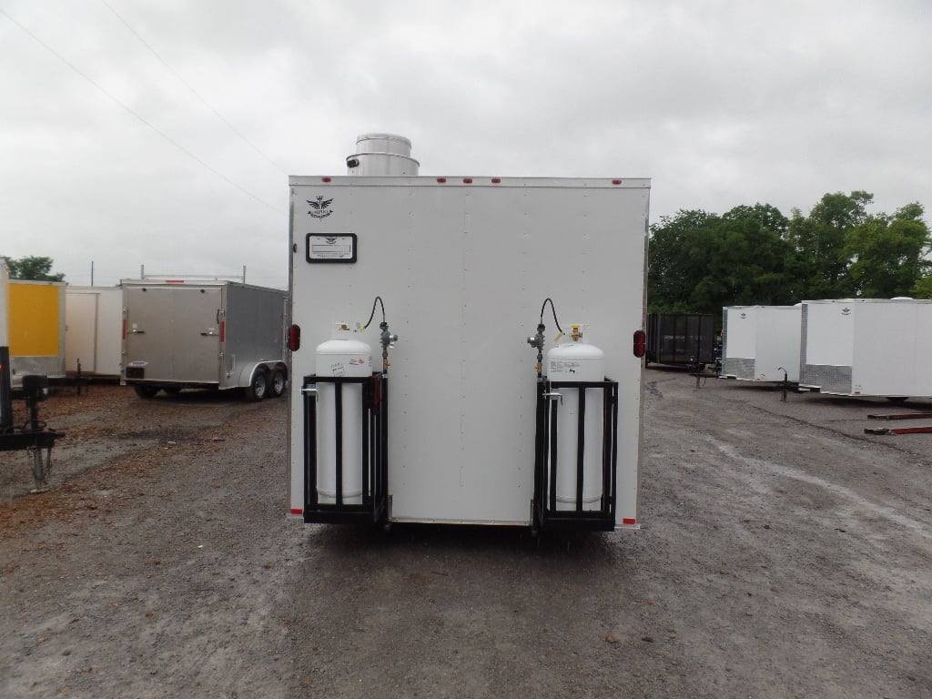 8.5′ x 18′ White Food Concession Catering Trailer With Appliances — photo 9