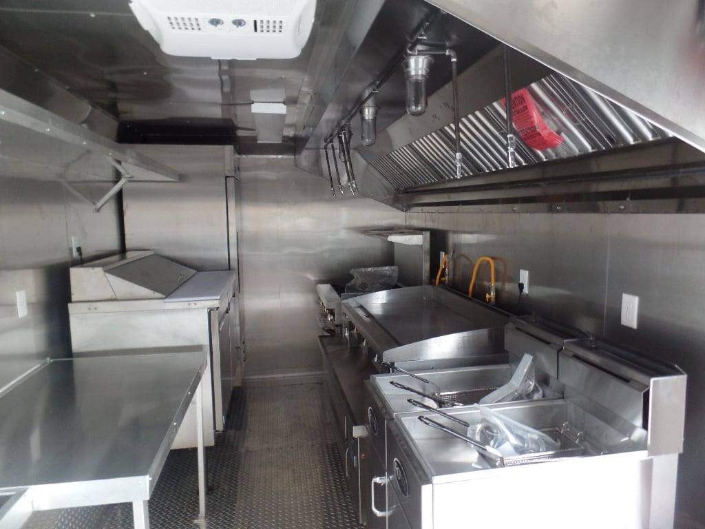 8.5′ x 18′ White Food Concession Catering Trailer With Appliances — photo 7