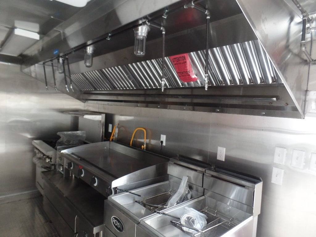 8.5′ x 18′ White Food Concession Catering Trailer With Appliances — photo 2