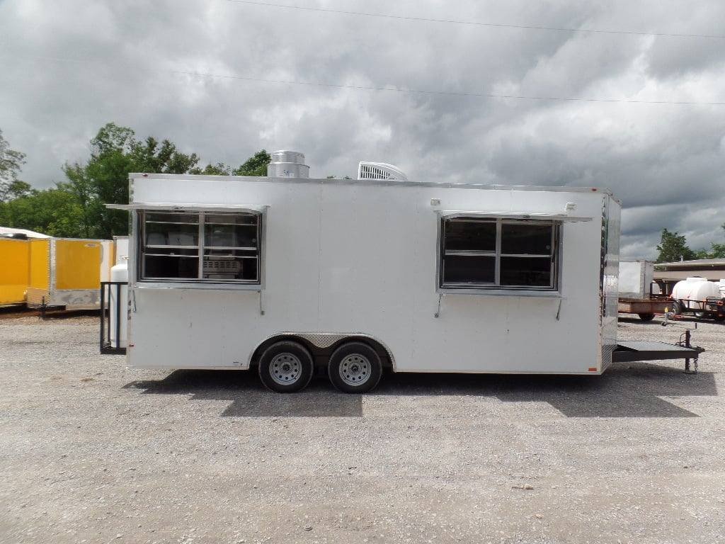 8.5′ x 20′ White Food Event Concession Trailer With Appliances — photo 15