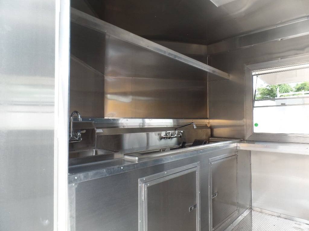 8.5′ x 20′ Orange And Black Food Concession Trailer With Appliances — photo 9