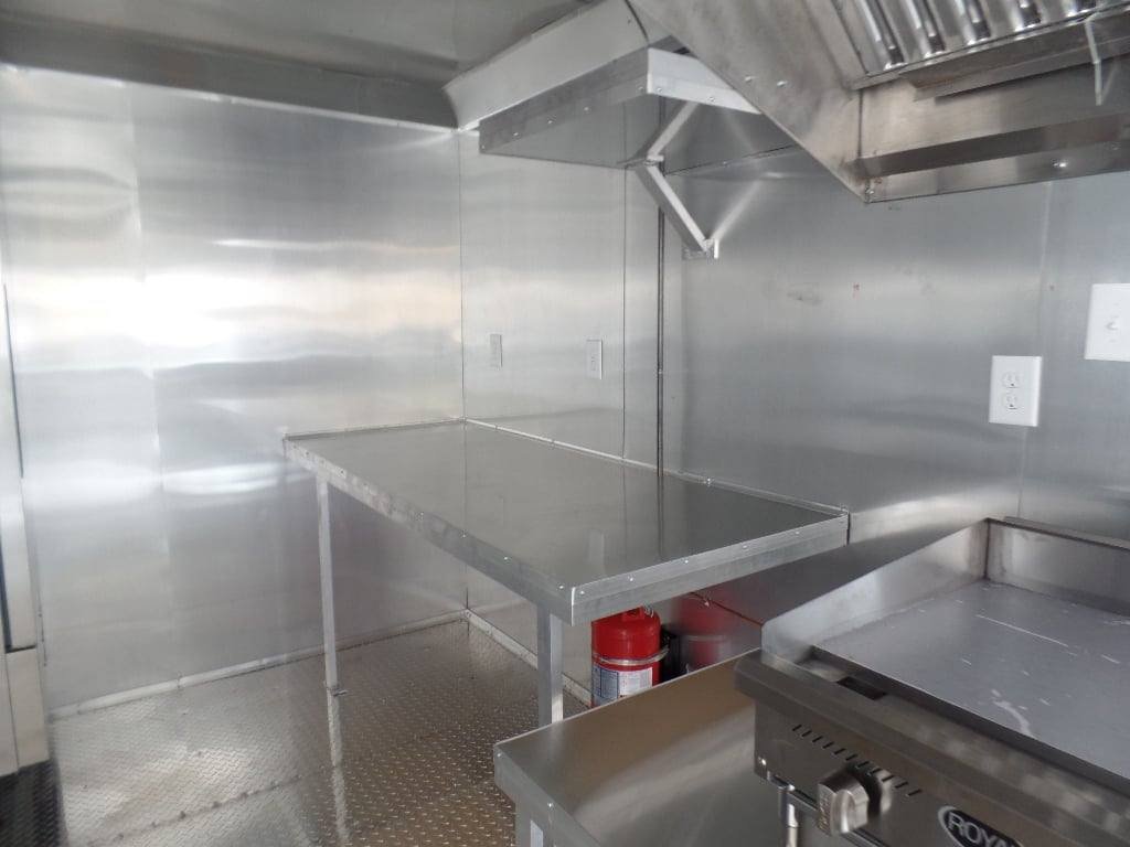 8.5′ x 20′ Orange And Black Food Concession Trailer With Appliances — photo 3