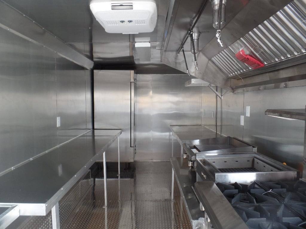 8.5′ x 20′ Orange And Black Food Concession Trailer With Appliances — photo 4