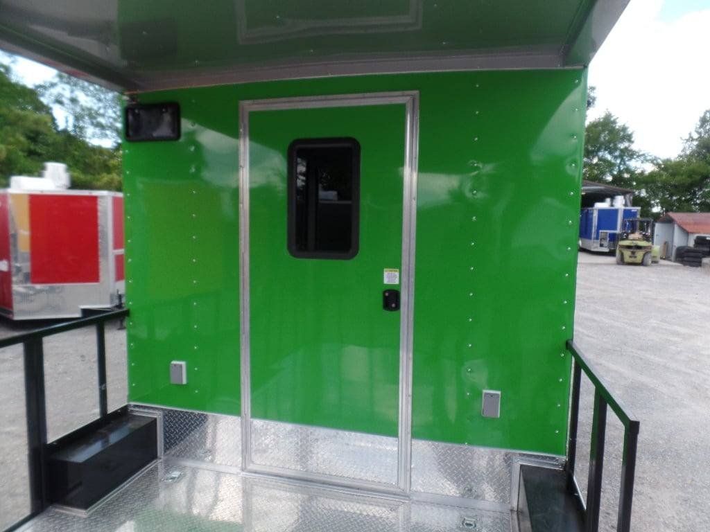 8.5′ x 32′ Lime Green Catering BBQ Food Event Concession Trailer — photo 10