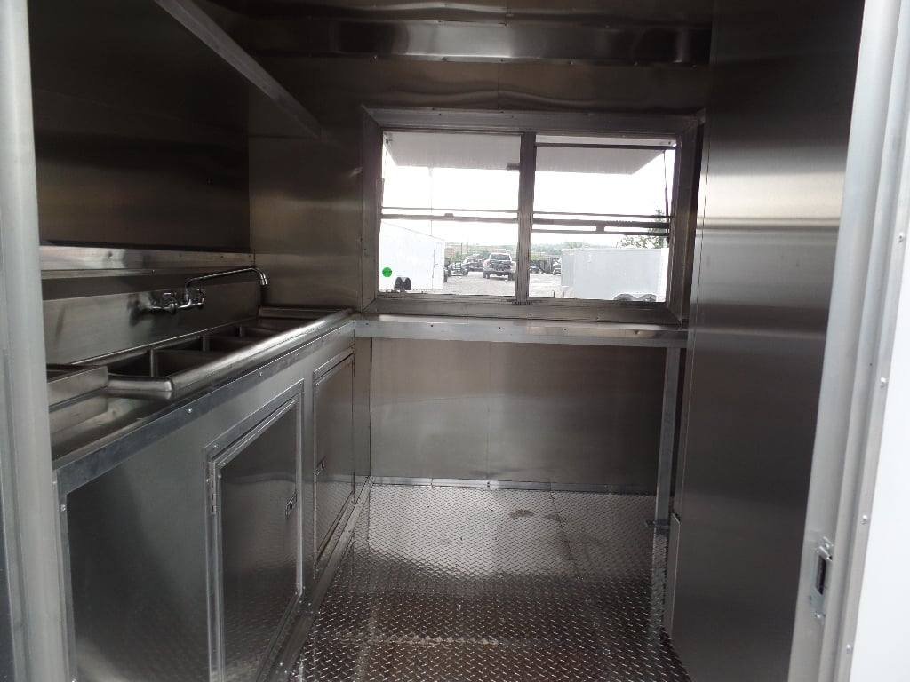 8.5′ x 18′ White Concession Food Trailer With Appliances — photo 2