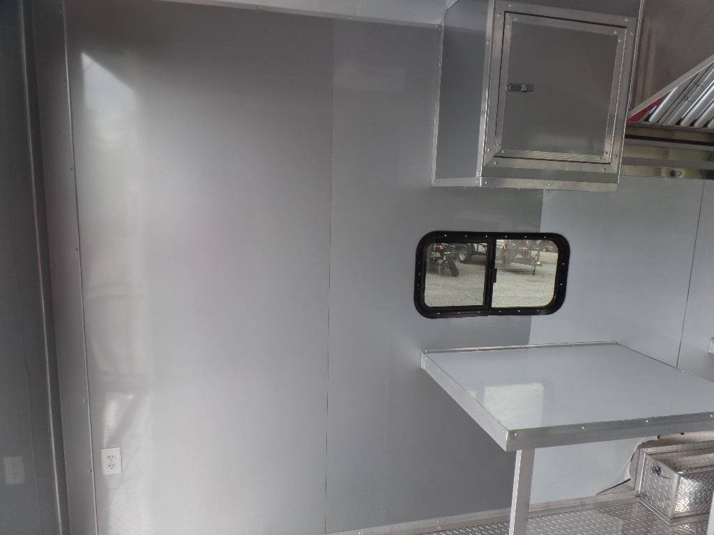 8.5′ x 40′ White Goose-neck Concession Food Trailer — photo 13
