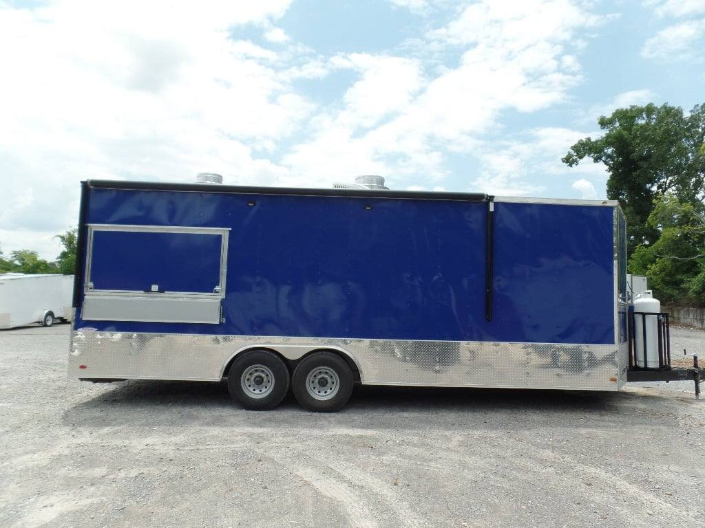 8.5′ x 24′ Blue Concession Food Trailer With Appliances — photo 5