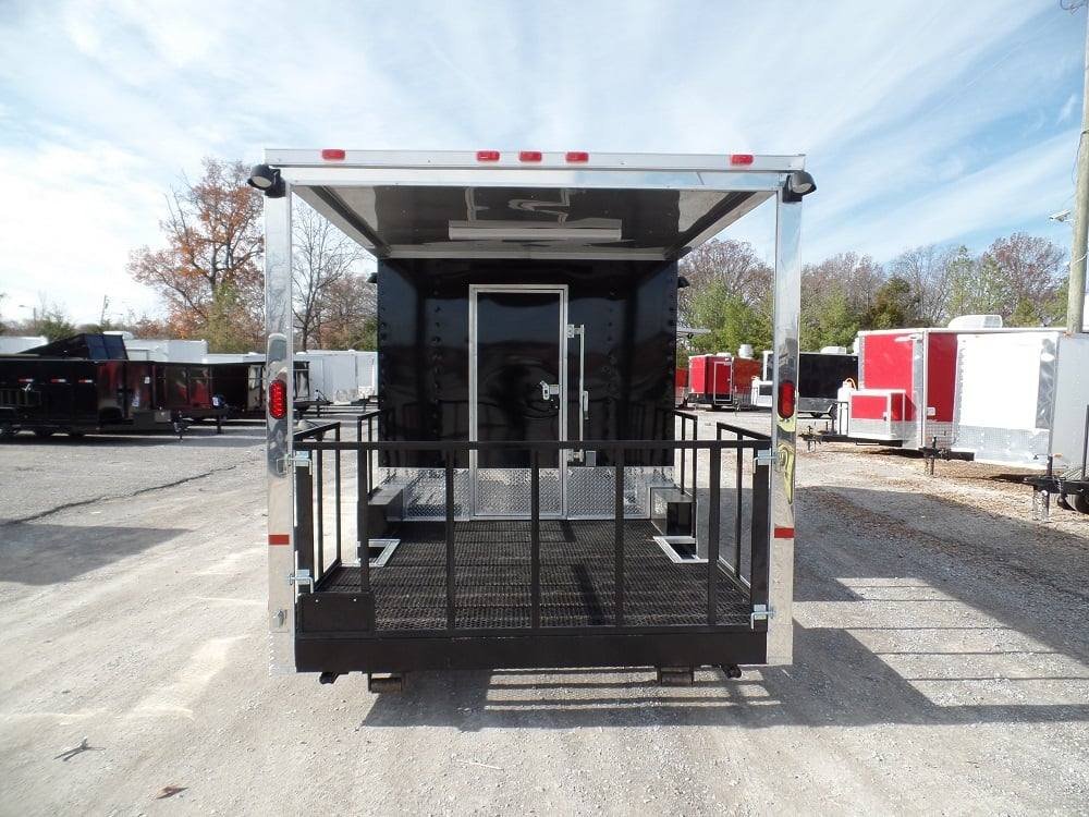 8.5′ x 24′ Concession Food Trailer Black BBQ Event — photo 5