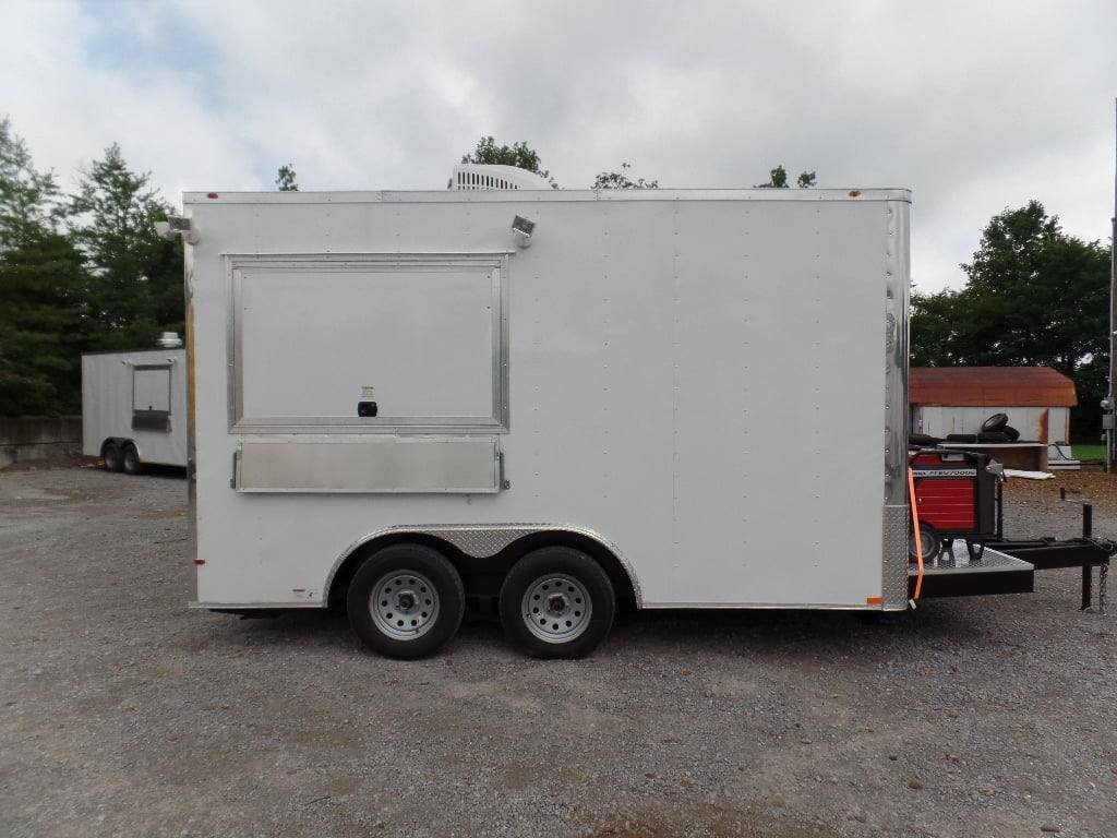8.5′ x 14′ White Food Concession Trailer With Appliances — photo 6