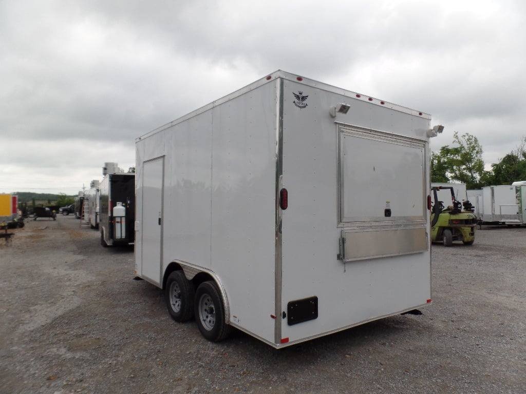 8.5′ x 14′ White Extended Main Frame Concession Food Trailer — photo 3