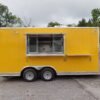 8.5 x 17 yellow concession trailer with 6-foot window