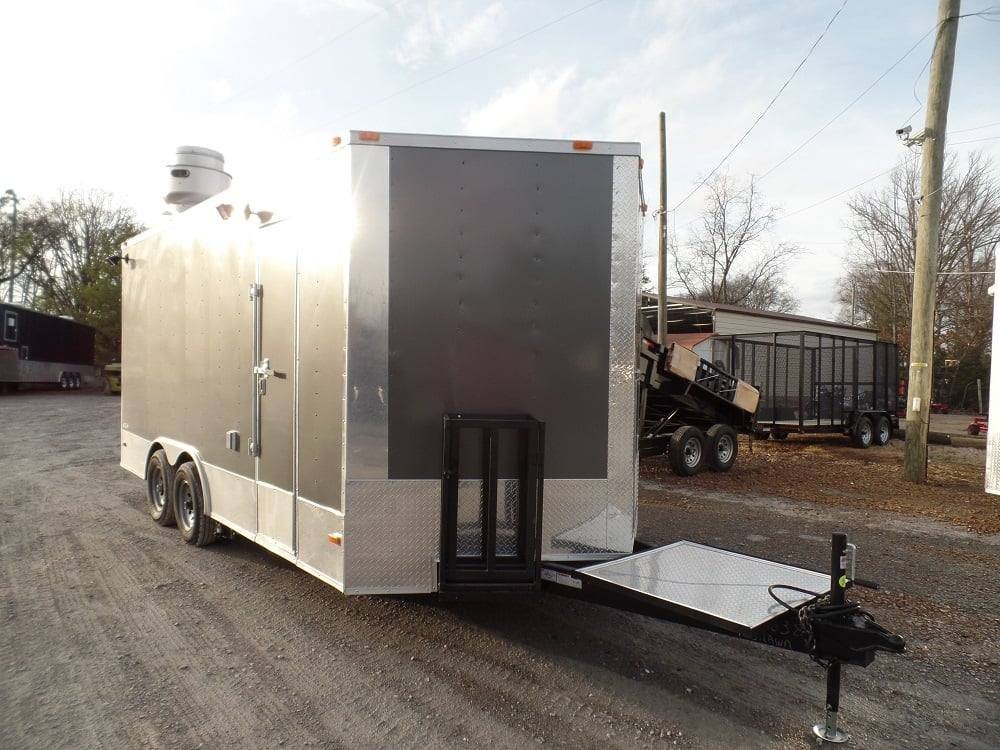 8.5′ x 17′ Concession Trailer Charcoal Grey Food Event Catering — photo 10
