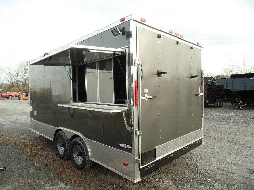 8.5′ x 17′ Concession Food Trailer Charcoal Grey — photo 15