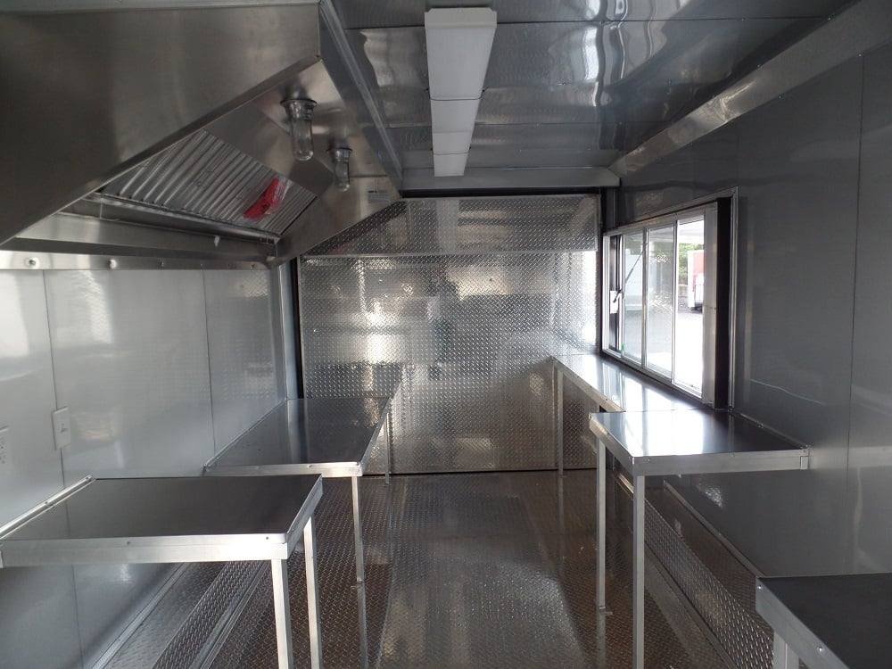 8.5′ x 17′ Concession Trailer Charcoal Grey Food Event Catering — photo 11