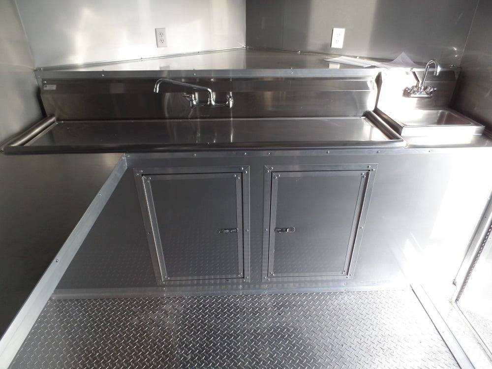 8.5′ x 17′ Concession Trailer Charcoal Grey Food Event Catering — photo 5