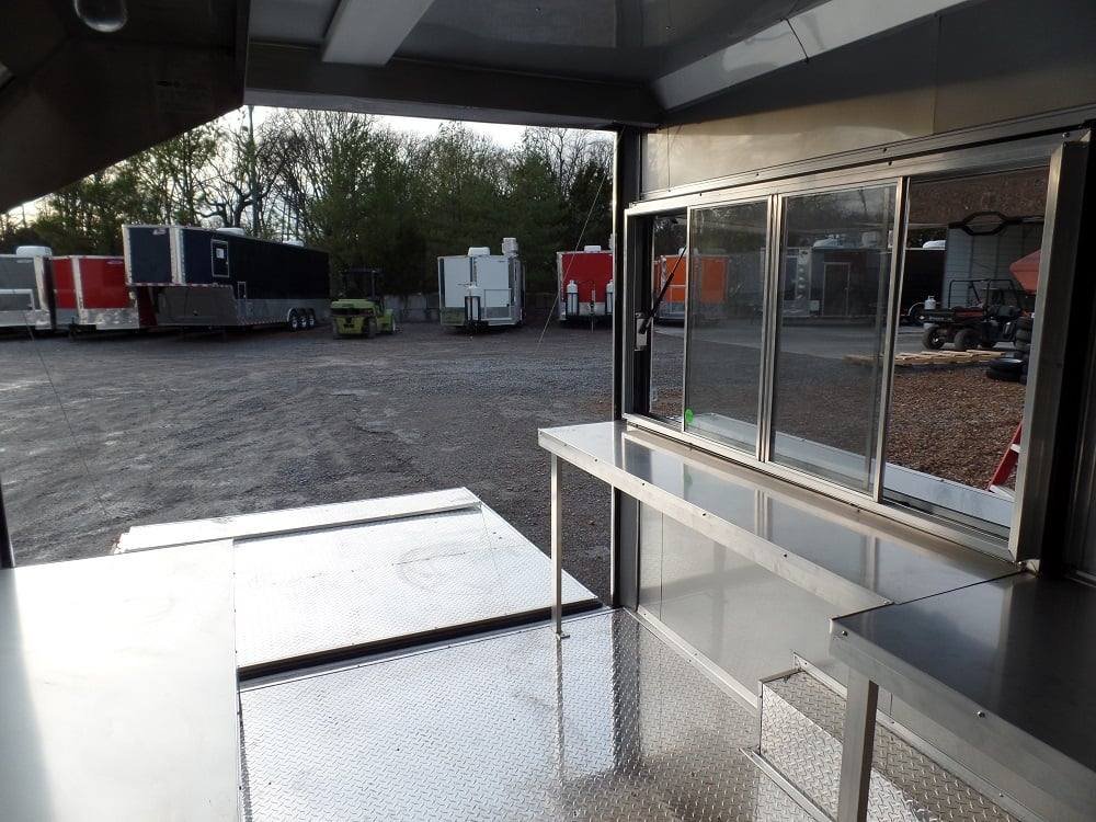 8.5′ x 17′ Concession Trailer Charcoal Grey Food Event Catering — photo 9