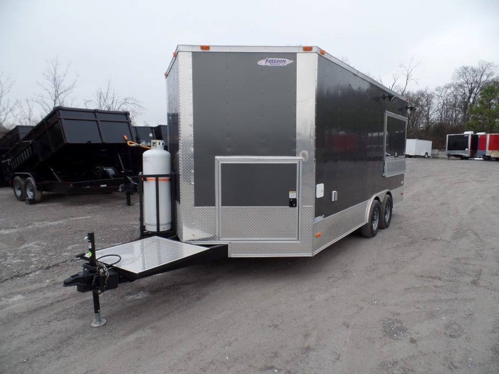 8.5′ x 17′ Concession Food Trailer Charcoal Grey — photo 2