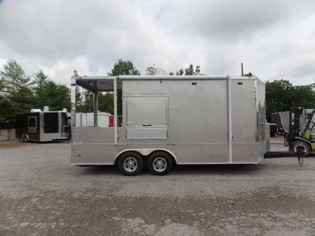 8.5′ x 18′ Arizona Beige BBQ Porch Concession Food Trailer — photo 4