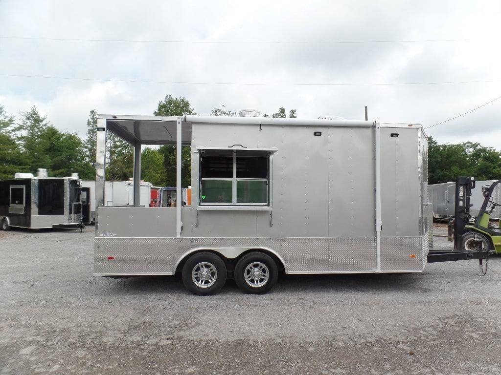 8.5′ x 18′ Arizona Beige BBQ Porch Concession Food Trailer — photo 3