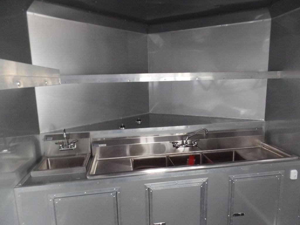 8.5′ x 18′ Arizona Beige BBQ Porch Concession Food Trailer — photo 6