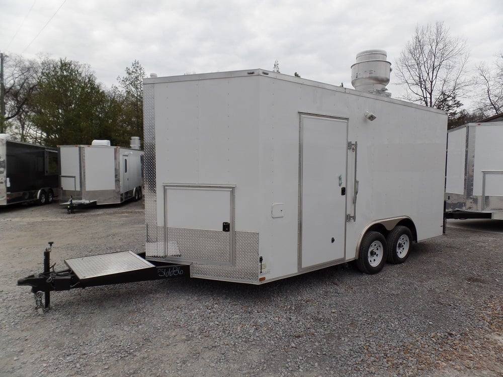 8.5′ x 16′ Concession Food Trailer White Event Catering — photo 2