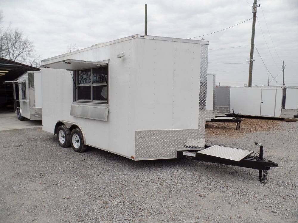 8.5′ x 16′ Concession Food Trailer White Event Catering — photo 4