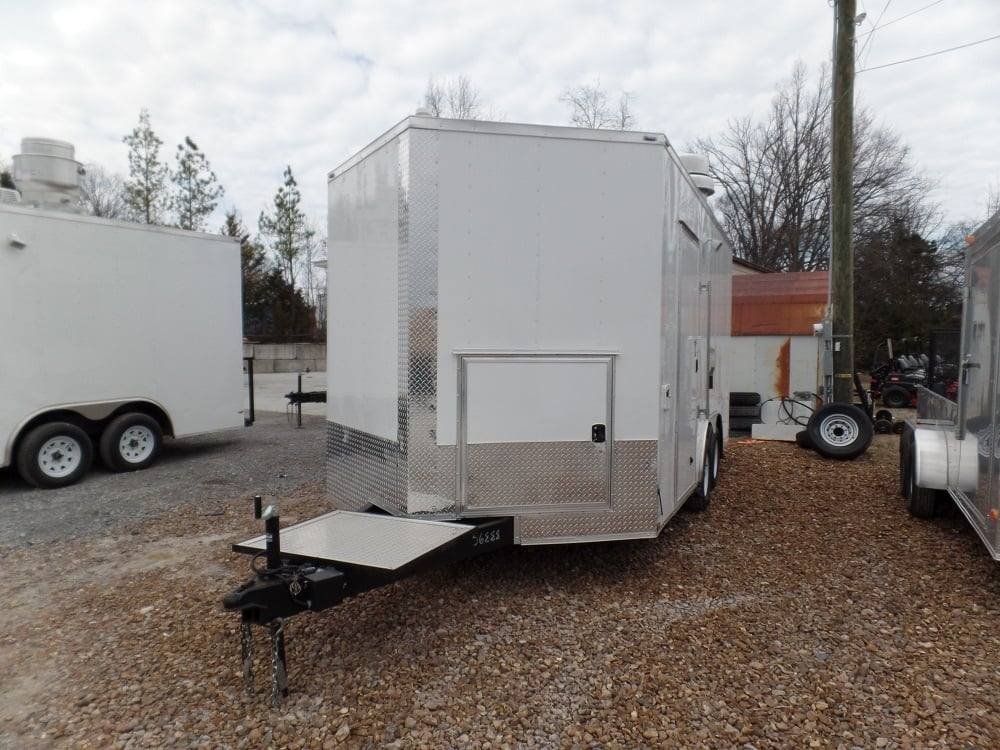 8.5′ x 16′ White Concession Food Trailer With Appliances — photo 2
