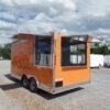 8.5 x 16 orange ticket trailer enclosed event booth