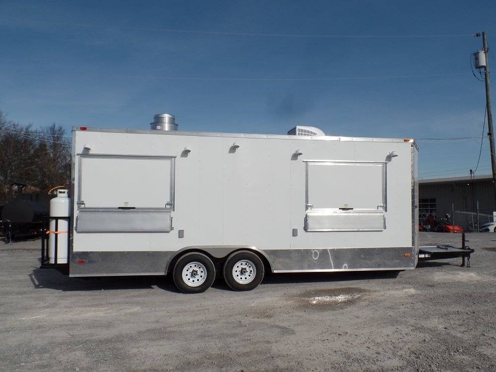 8.5′ x 20′ Concession Food Trailer White With Appliances — photo 3