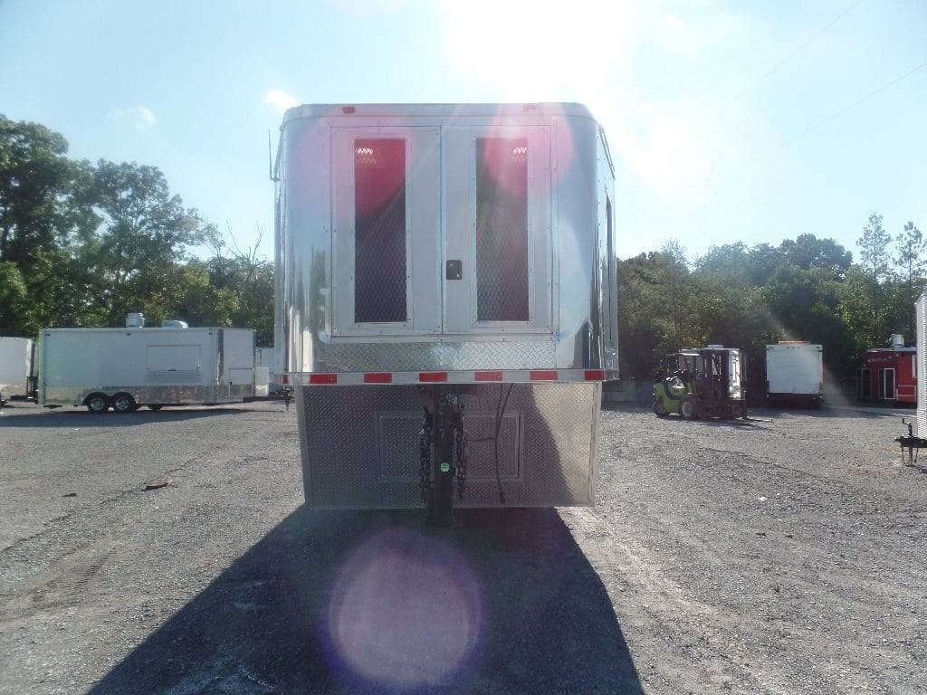 8.5′ x 40′ White Goose Neck Event Concession Food Trailer With Appliances — photo 5