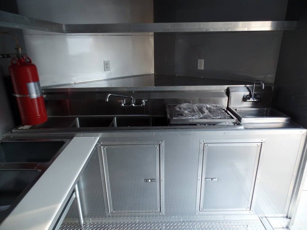 8.5′ x 24′ Concession Food Trailer Black With Appliances — photo 8