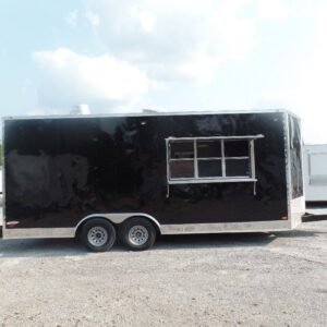 8.5' x 20' Black Food Catering Trailer