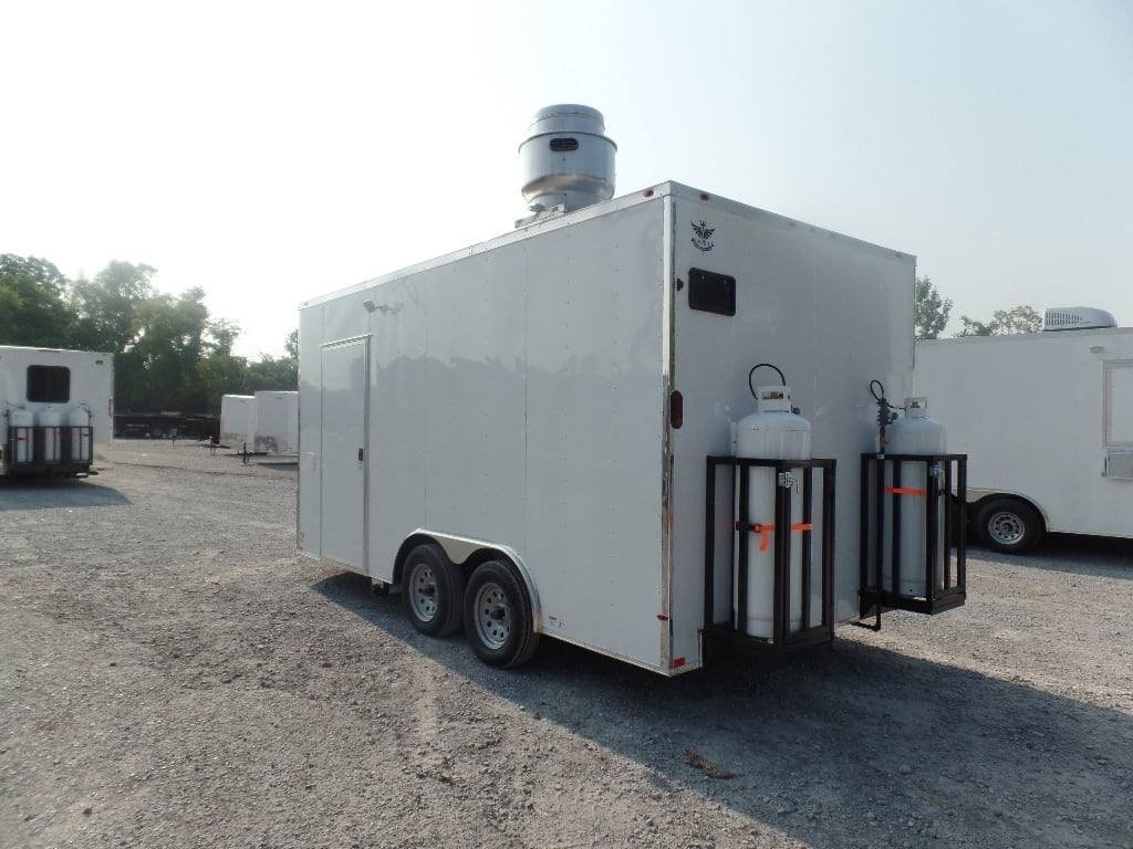 8.5′ x 16′ White Concession Food Trailer With Appliances — photo 7