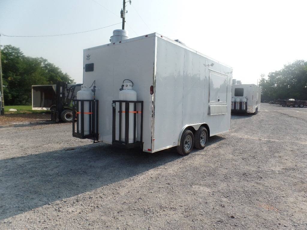 8.5′ x 16′ White Concession Food Trailer With Appliances — photo 12