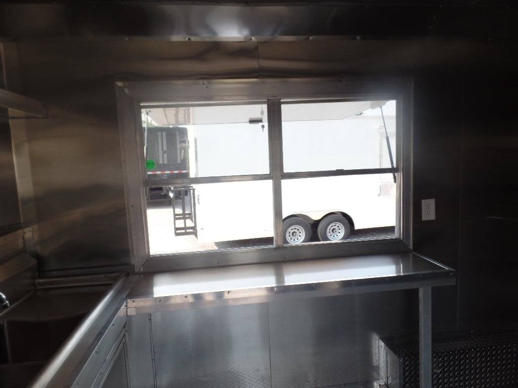 8.5′ x 16′ White Concession Food Trailer With Appliances — photo 4