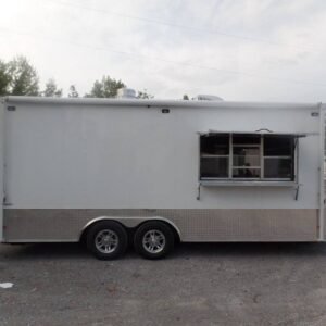 8.5' x 20' White Concession Food Event Trailer