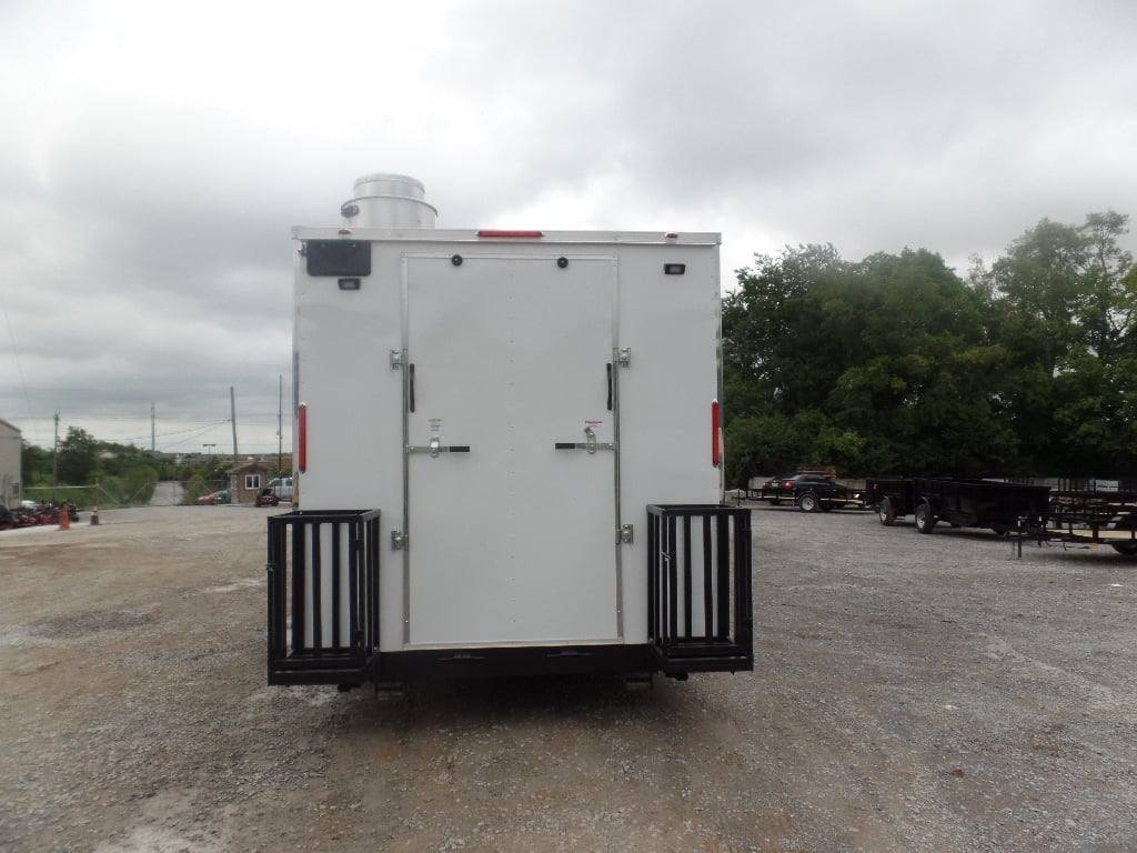 8.5′ x 24′ White Flat Front Food Catering Concession Trailer — photo 11