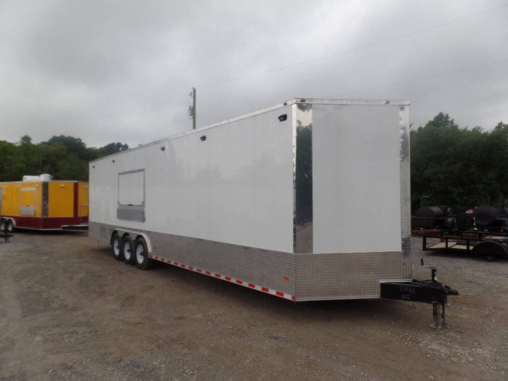 8.5′ x 32′ White Commercial Food Concession Trailer — photo 8
