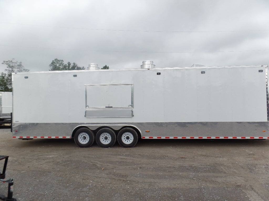 8.5′ x 32′ White Commercial Food Concession Trailer — photo 4