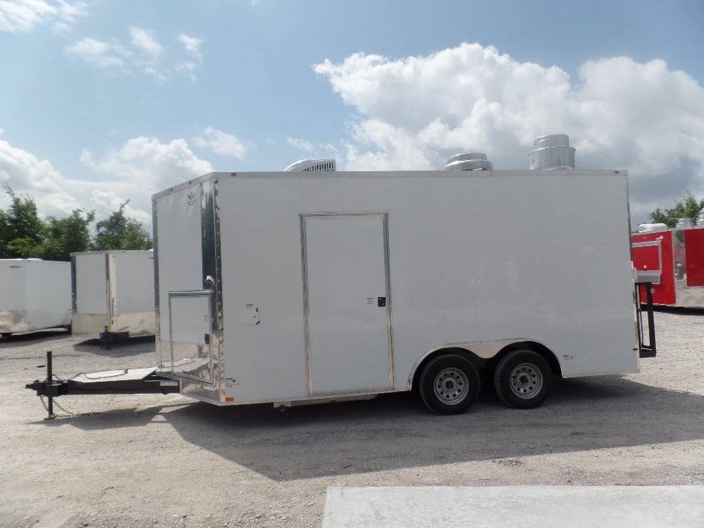 8.5′ x 16′ White Concession Food Trailer With Appliances — photo 12