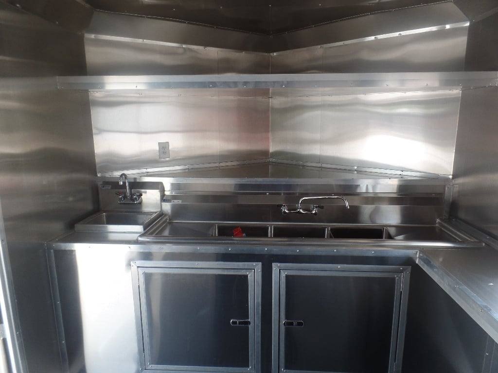 8.5′ x 16′ White Concession Food Trailer With Appliances — photo 5