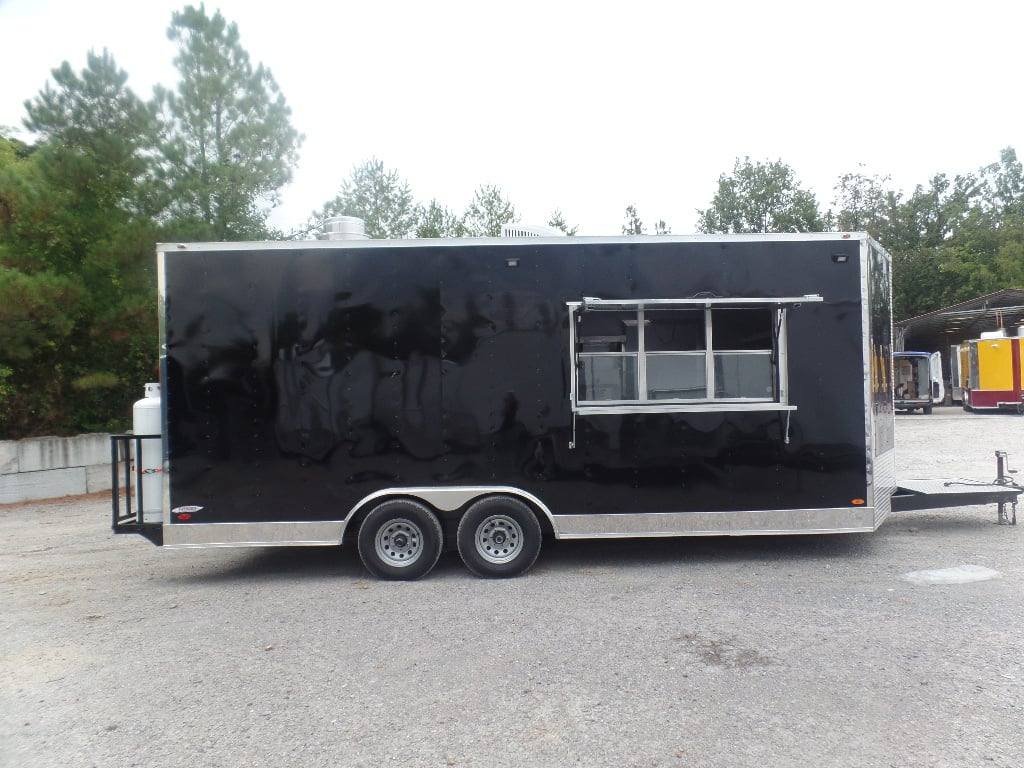 8.5′ x 20′ Black Concession Food Catering Trailer With Appliances — photo 14
