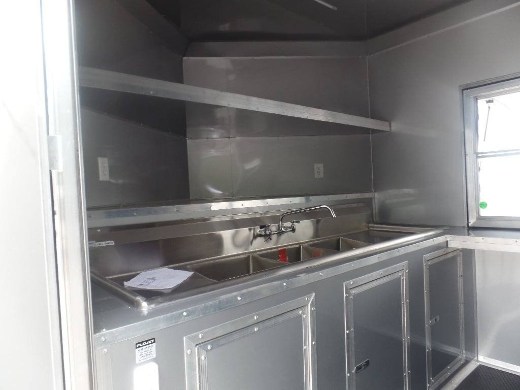 8.5′ x 20′ Black Concession Food Catering Trailer With Appliances — photo 6