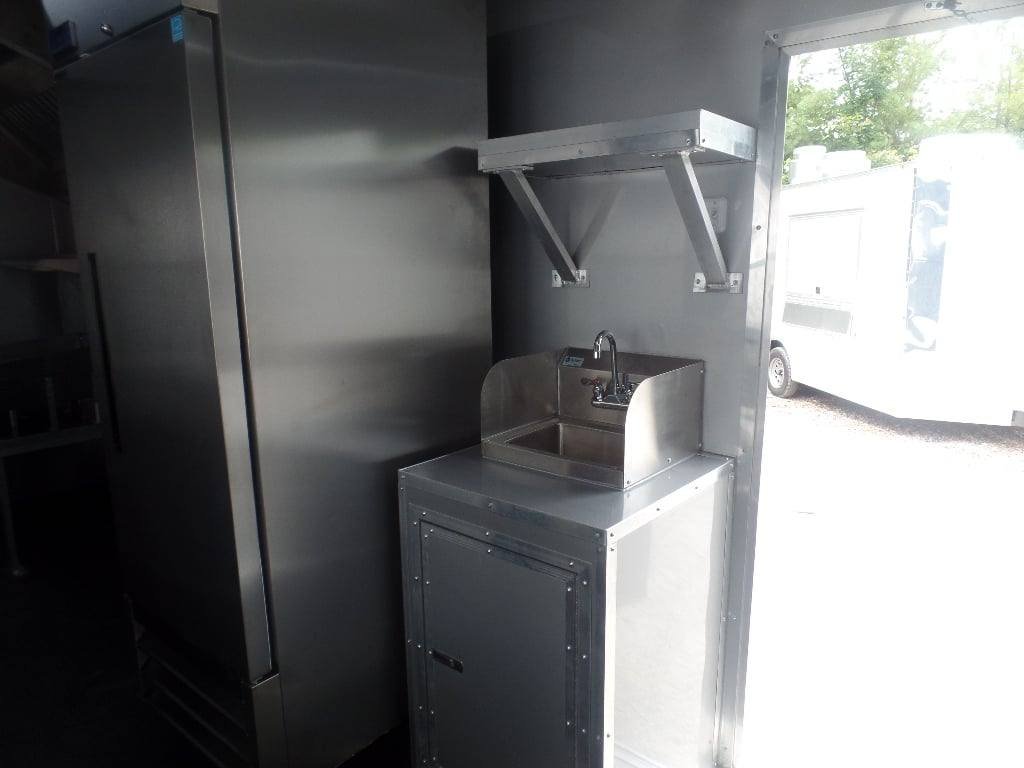 8.5′ x 20′ Black Concession Food Catering Trailer With Appliances — photo 7