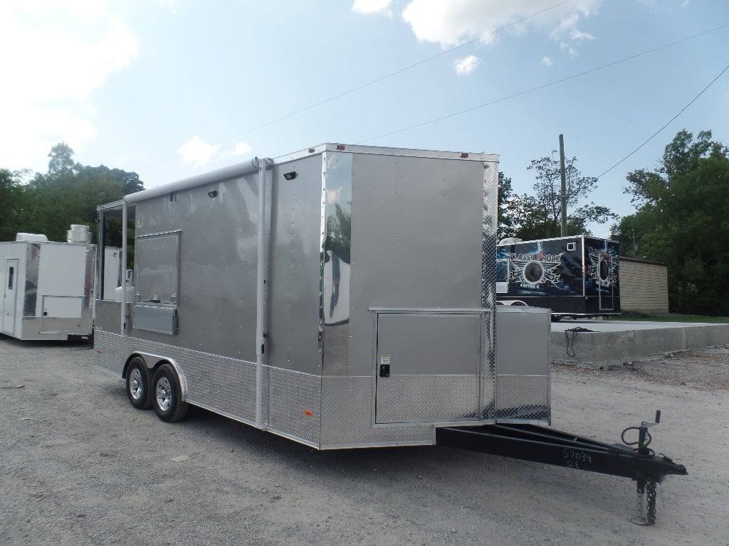 8.5′ x 18′ Arizona Beige Porch Style Concession Food Trailer With Appliances — photo 7