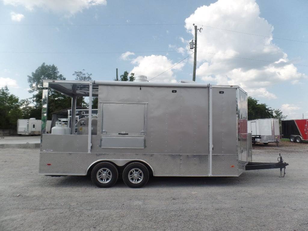 8.5′ x 18′ Arizona Beige Porch Style Concession Food Trailer With Appliances — photo 5