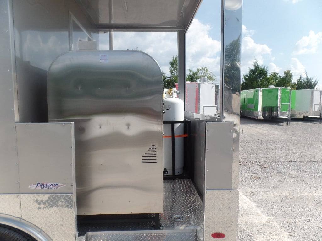 8.5′ x 18′ Arizona Beige Porch Style Concession Food Trailer With Appliances — photo 4